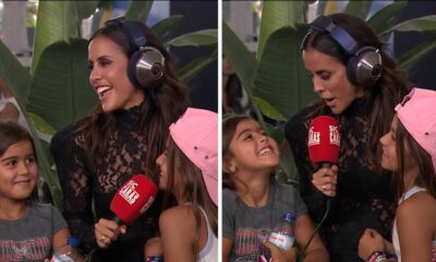 Carolina Patrocínio entrevista as filhas durante direto no Rock in Rio: &#8220;Visitas surpresas&#8230;&#8221;