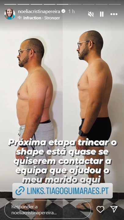 Marido de Noélia Pereira perdeu 10 quilos em dois meses e mostra resultados