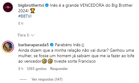 Bárbara Parada responde aos críticos da relação com Francisco Monteiro: &#8220;Ainda dizem que não vai durar&#8230;&#8221;