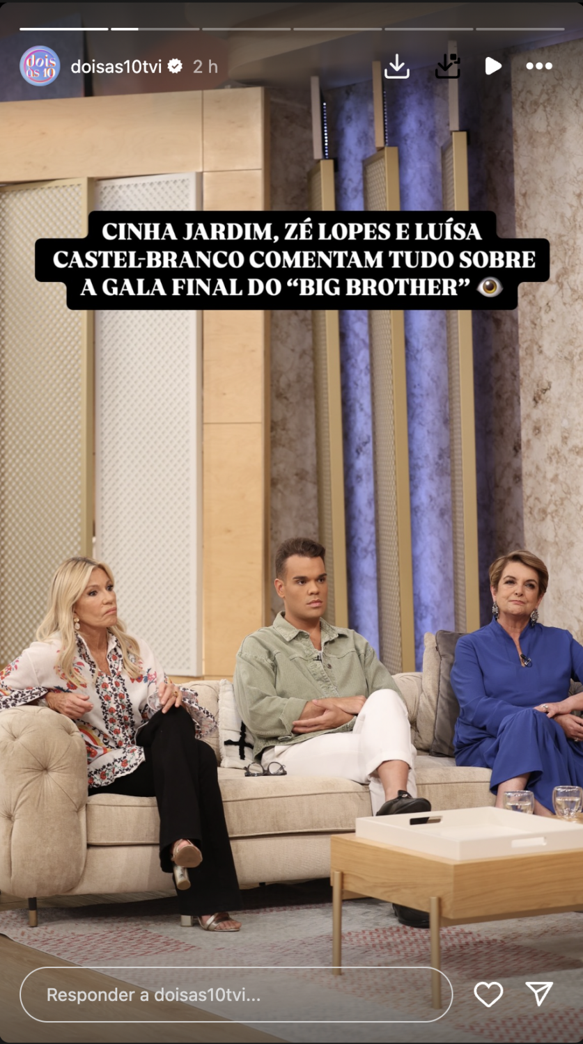 Zé Lopes critica Catarina Miranda após &#8216;tirada&#8217; sobre vencedor do Big Brother: &#8220;Mania da superioridade&#8230;&#8221;